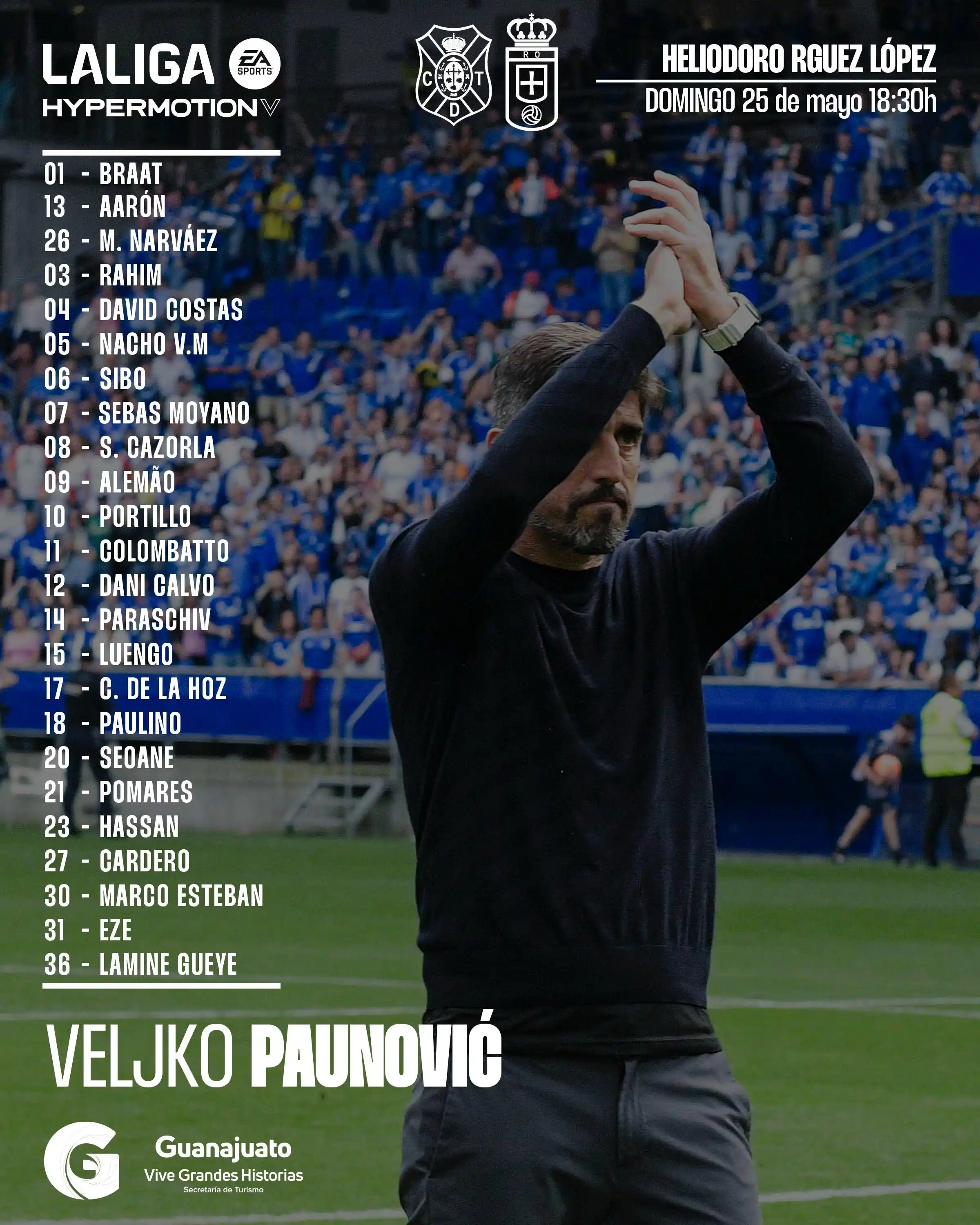 Image from Real Oviedo: 📋 24 convocados por Veljko Paunovic para el <a class="text-blue-500 h...