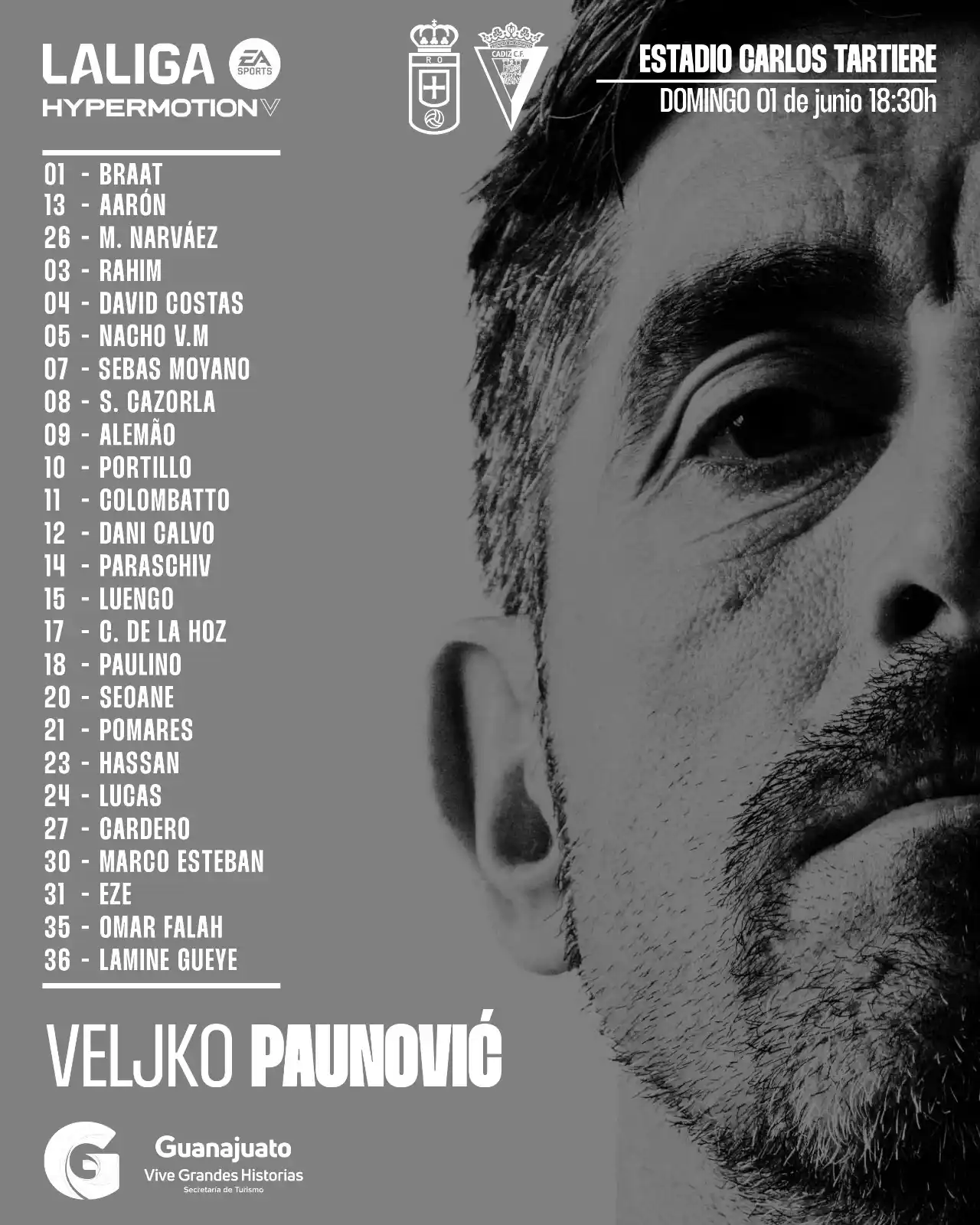 Image from Real Oviedo: 📋 25 convocados por Veljko Paunovic para el <a class="text-blue-500 h...