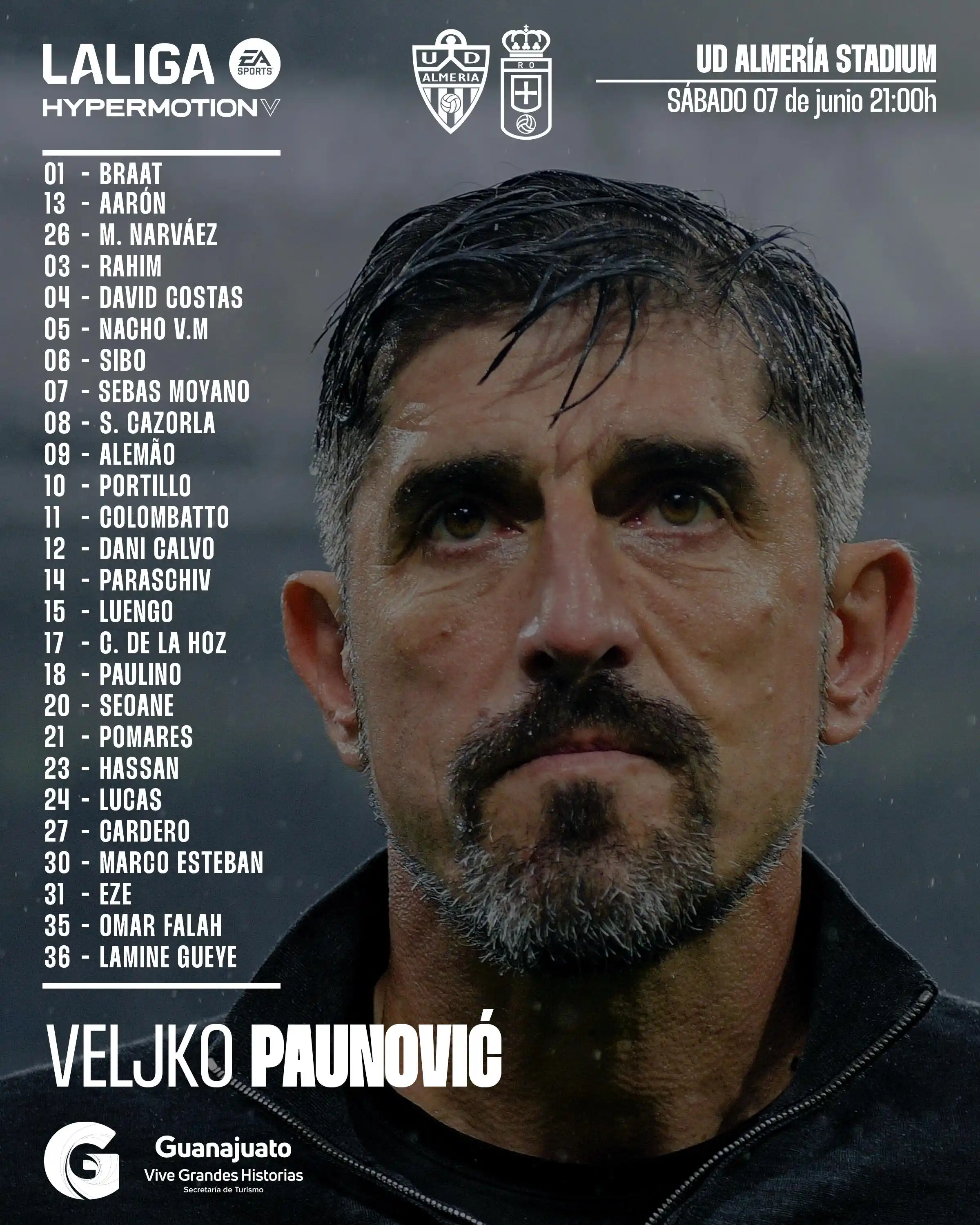 Image from Real Oviedo: 📋 26 convocados por Veljko Paunovic para el <a class="text-blue-500 h...