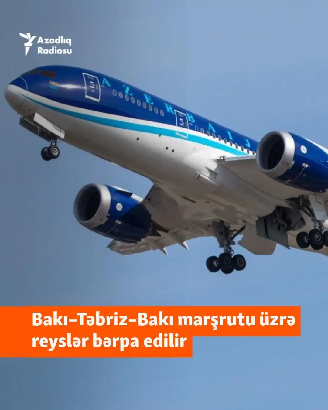 Image from AzadliqRadiosu: Azərbaycanın milli aviadaşıyıcısı AZAL iyunun 15-dən etibarən Bakı–Təb...
