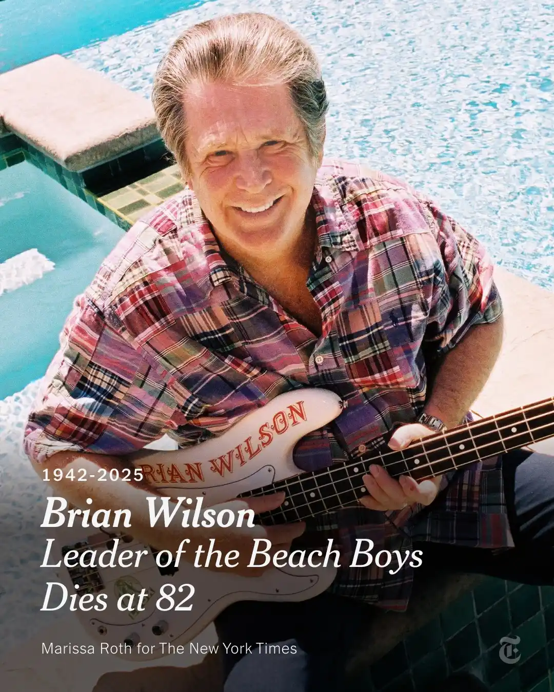 Image from The New York Times: Breaking News: Brian Wilson, the leader of the Beach Boys, has died at...