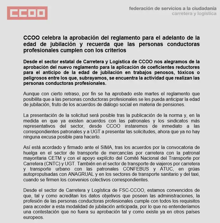 CCOO-EMT MADRID post