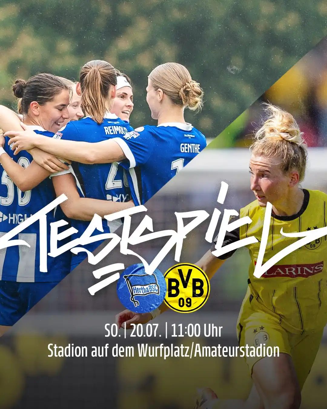 Image from Hertha BSC 💙🤍: Der erste Test für unsere 1. Frauen steht fest: Bei unserer Saisoneröf...
