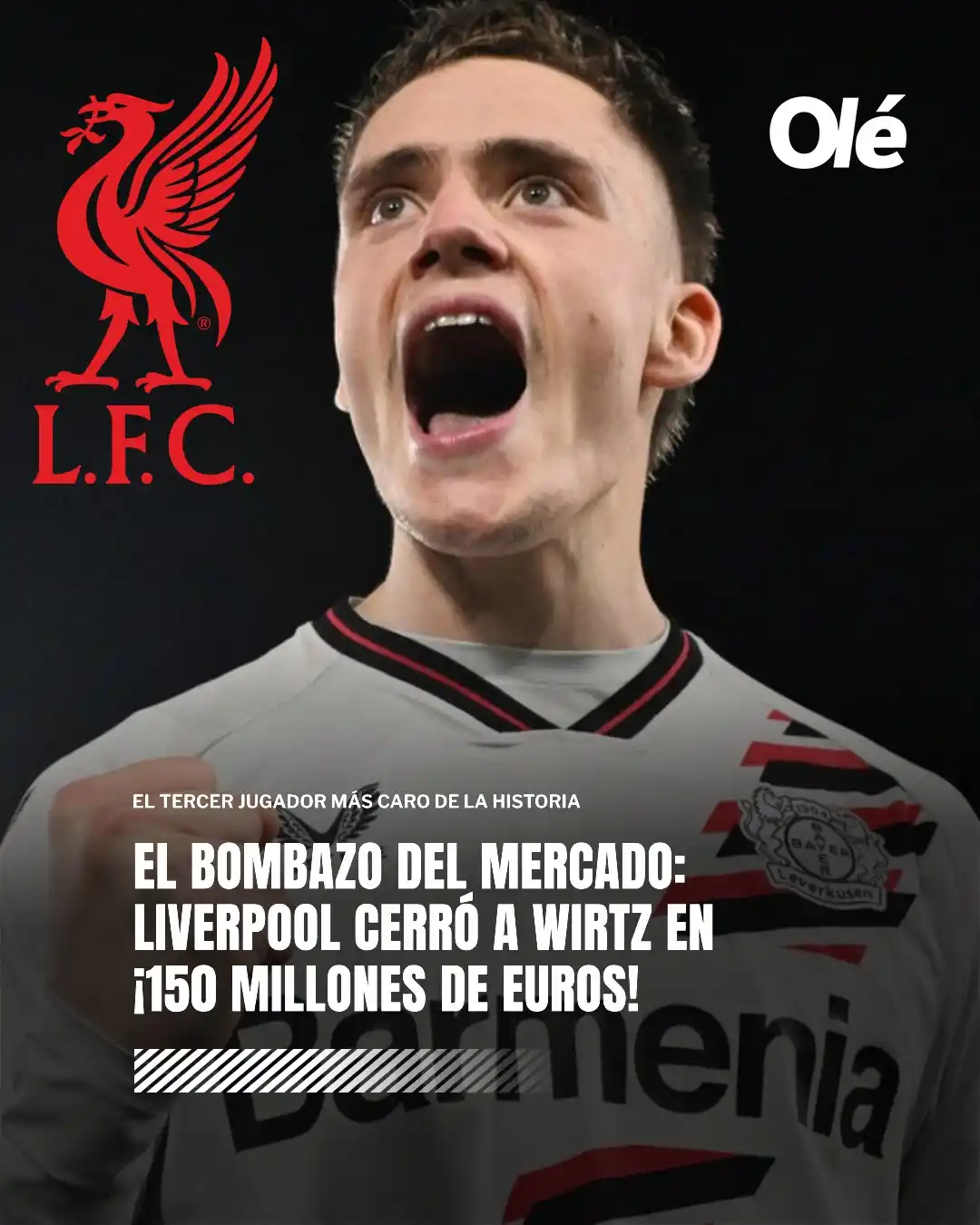Image from Olé: *EL BOMBAZO DEL MERCADO 💣* 💰🔴 Liverpool cerró el tercer fichaje má...