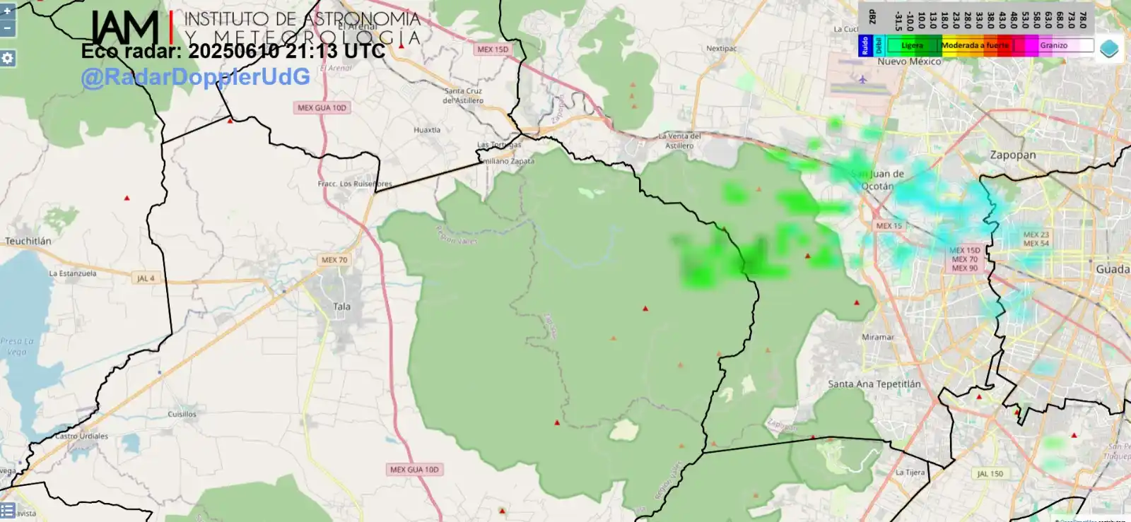 Image from Instituto De Astronomía Y Meteorología 📡🌦: El Radar detecta ecos de <a class="text-blue-500 hover:underline curso...
