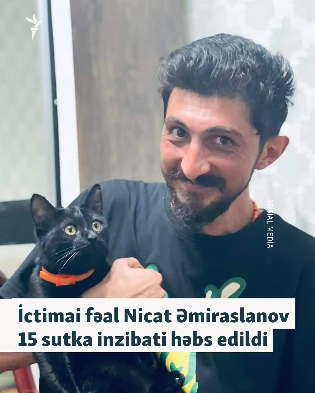 Image from AzadliqRadiosu: İctimai fəal Nicat Əmiraslanova 15 sutka inzibati həbs cəzası verildiy...