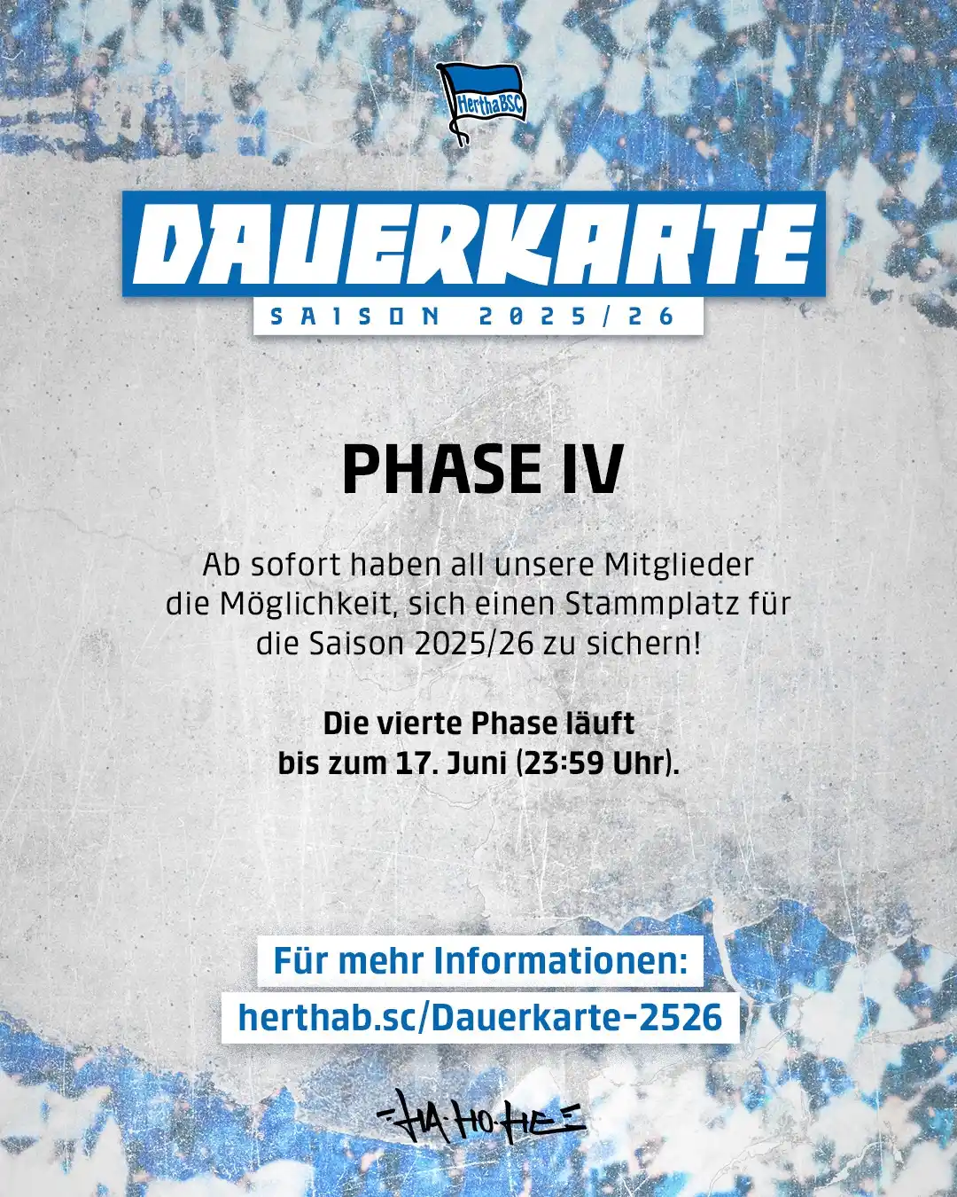 Image from Hertha BSC 💙🤍: ⚠️ Mitglieder aufgepasst: Euer exklusiver Verkauf für die Dauerkarte 2...