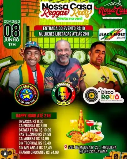 Image from Ilha Cultural: 💚💛❤️ Nossa Casa Roots Reggae Music 🇯🇲🇧🇷🇧🇴Neste Dom 8/6 Aprese...