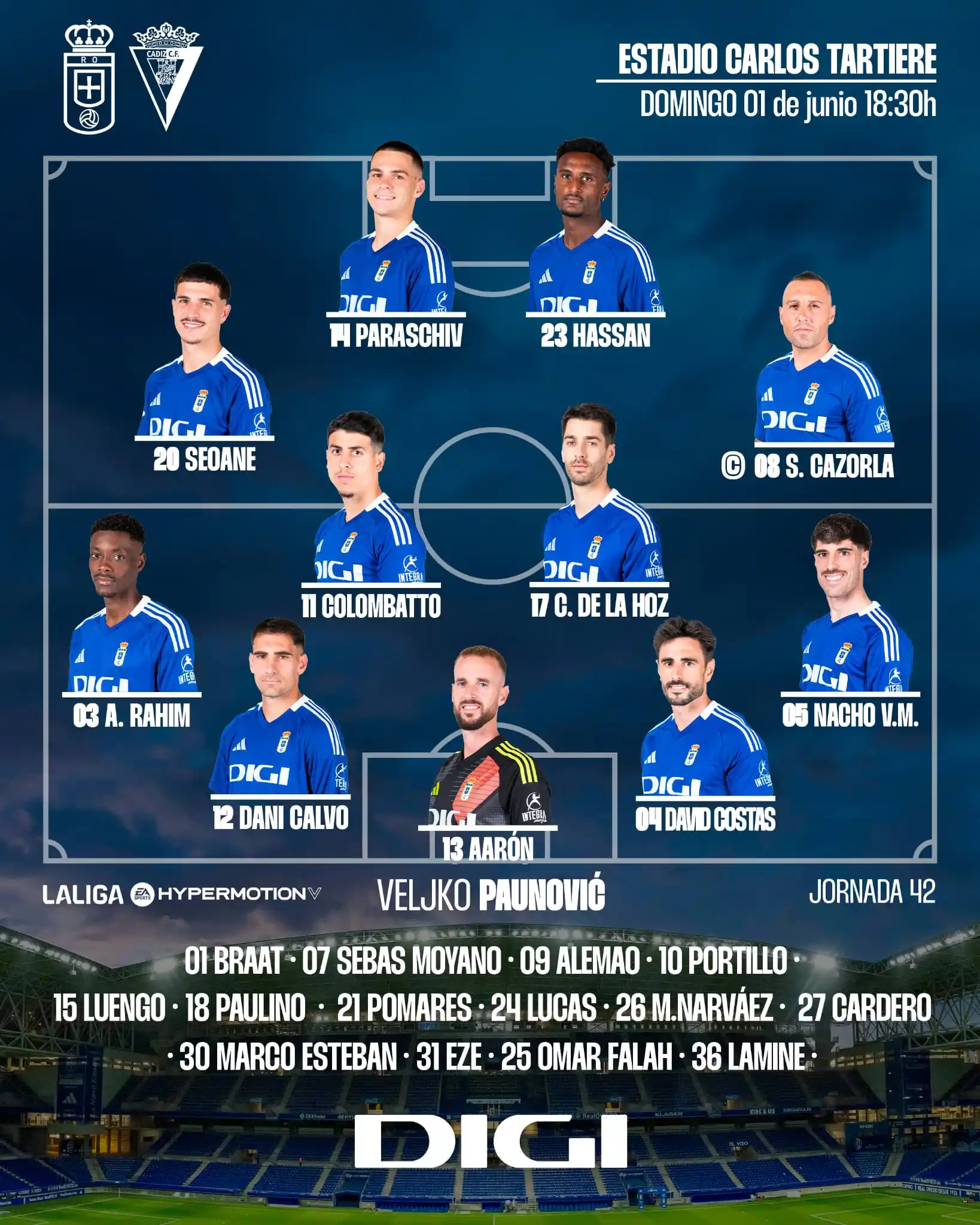 Image from Real Oviedo: ⚔️ Nuestro once J4️⃣2️⃣ ⚔️ <a class="text-blue-500 hover:underline cu...