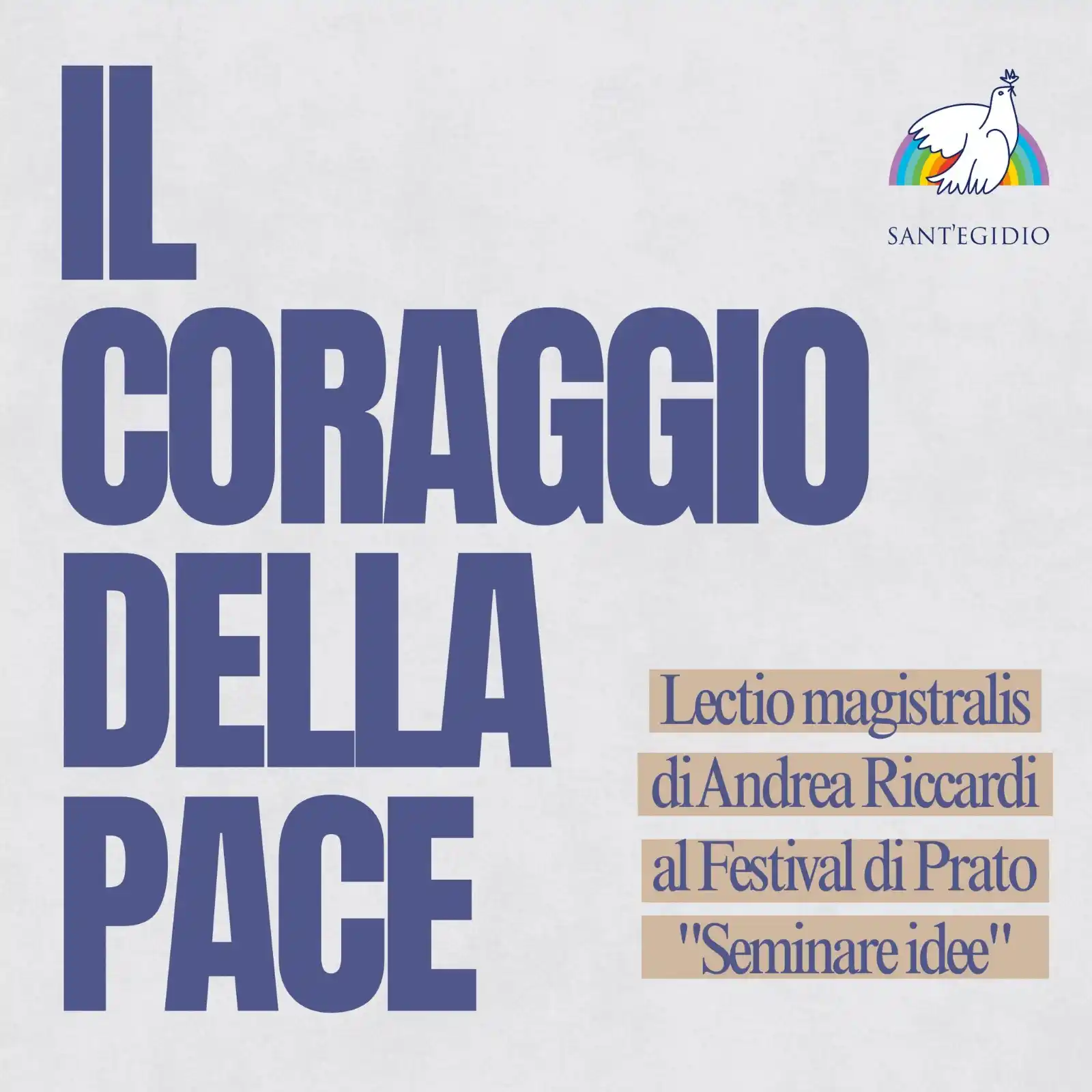 Image from Sant'Egidio: “Ogni guerra lascia il mondo peggiore di come lo ha trovato. La guerra...