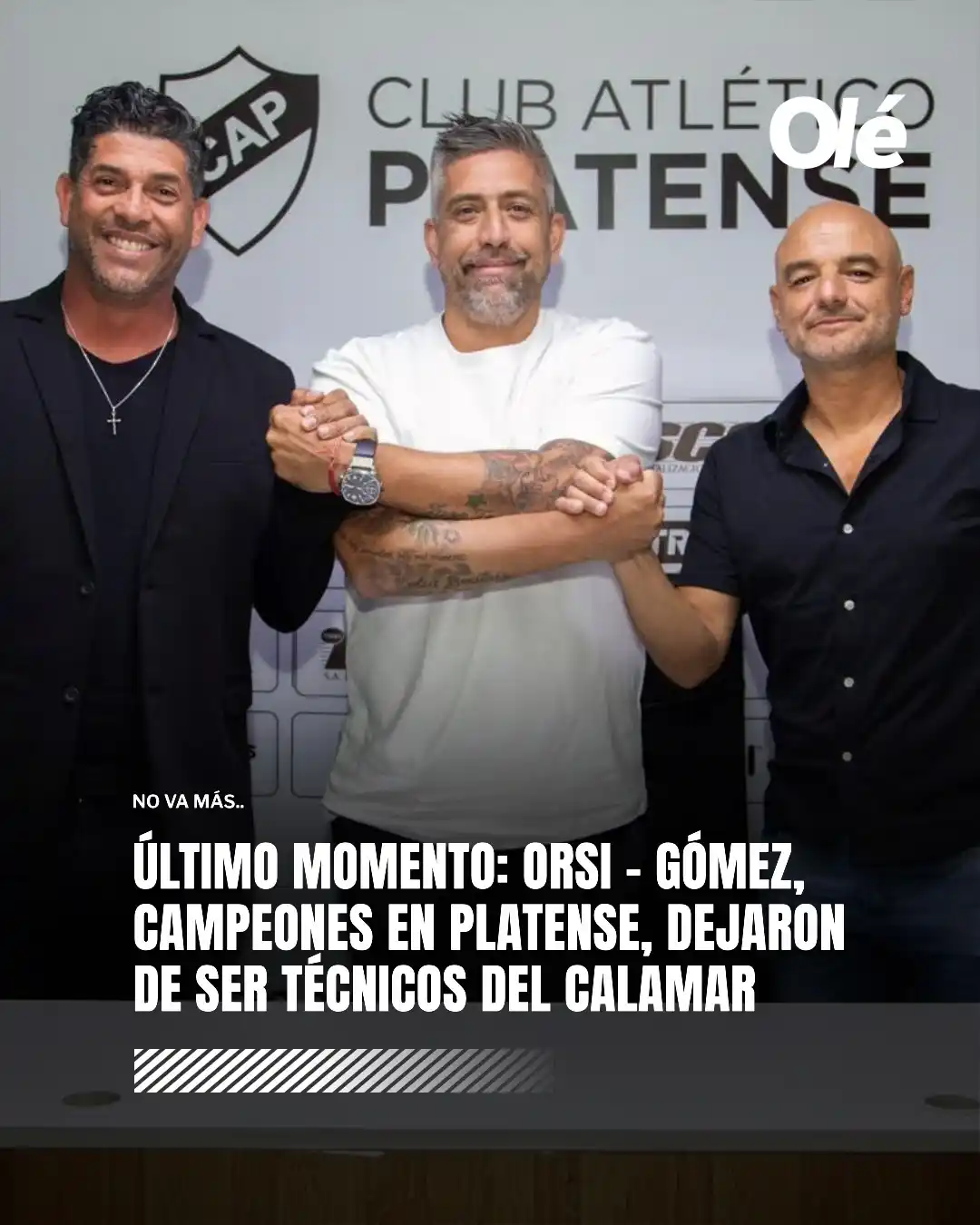 Image from Olé: 🚨❌ PLATENSE SIN DT: ORSI-GÓMEZ NO SIGUEN EN EL CALAMAR  👋 Tras ser c...