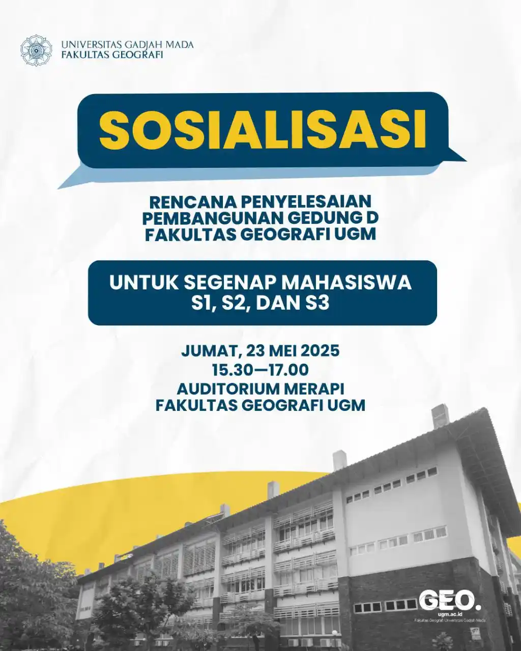 Akademik dan Kemahasiswaan Fakultas Geografi UGM post