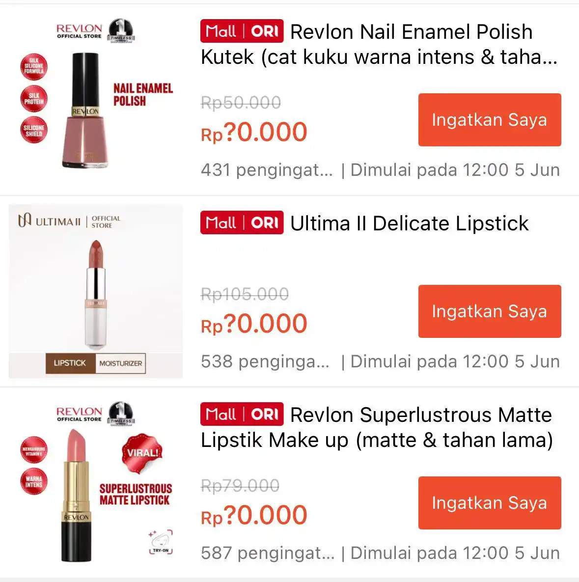 Image from shopee finds #barangmurah🎀: Revlon Brand Day serba 10.000⚡️ ⏰ 12:00WIB Revlon Nail Enamel Polish ...