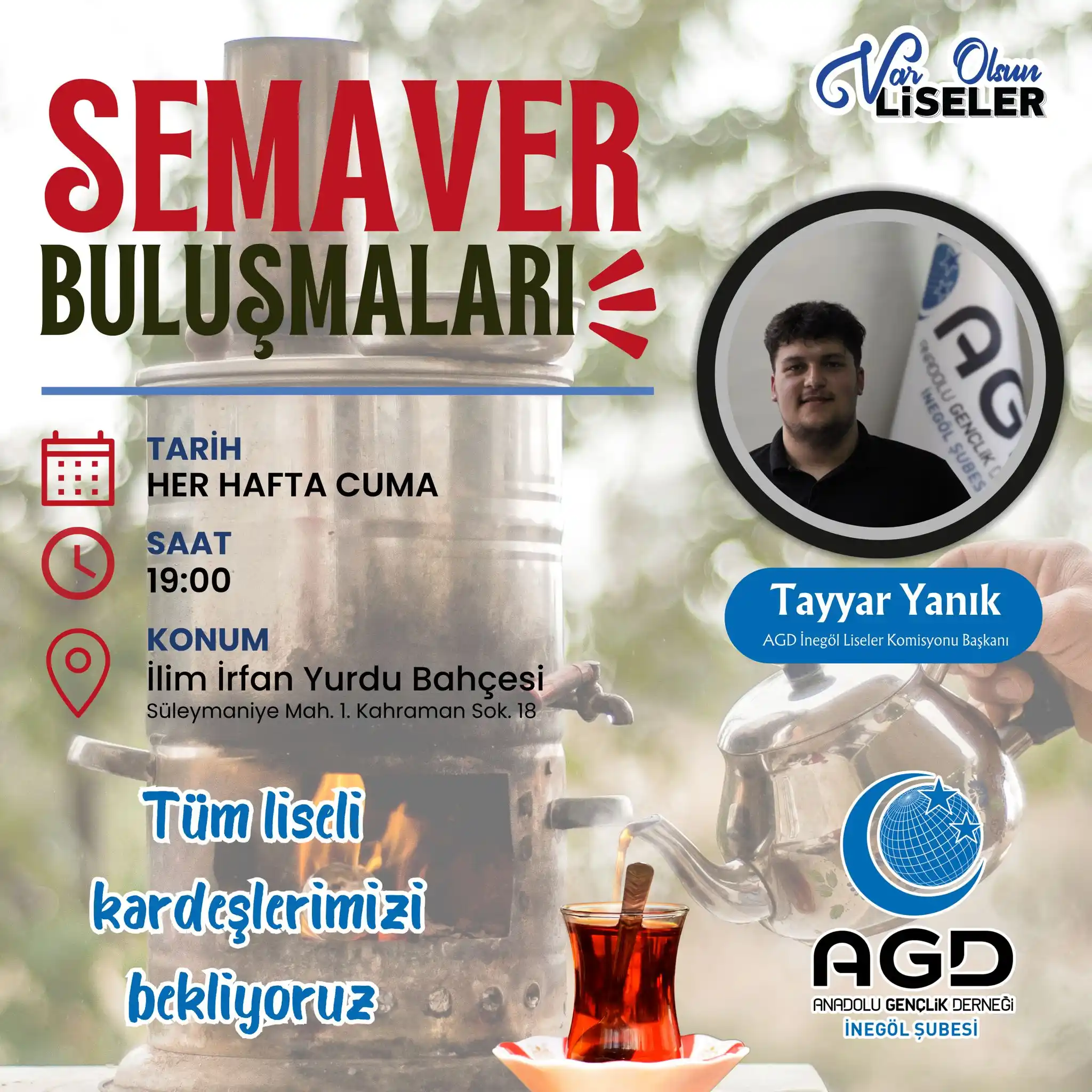 Image from AGD İnegöl: 📣Tüm Liseli Kardeşlerimizi Bekliyoruz 🗓️Her Hafta Cuma Günleri. 🕒19...
