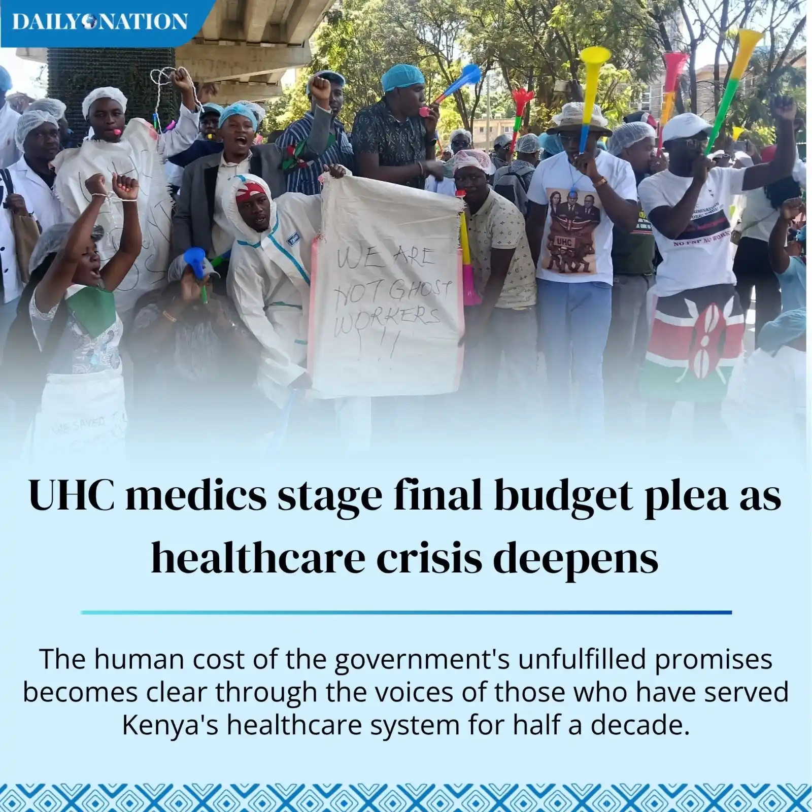 Image from Nation.Africa: UHC medics stage final budget plea as healthcare crisis deepens <a cla...