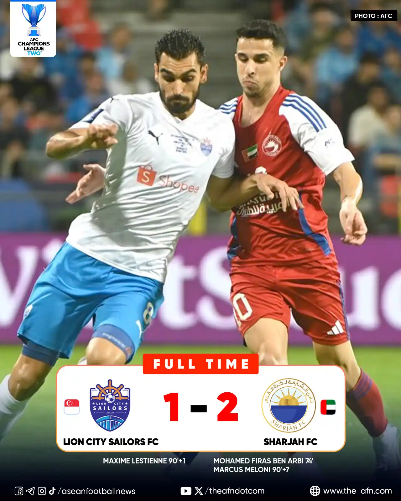 Image from ASEAN Football News: 🏆 AFC Champions League Two 2024/25 | Final FT: Lion City Sailors FC �...