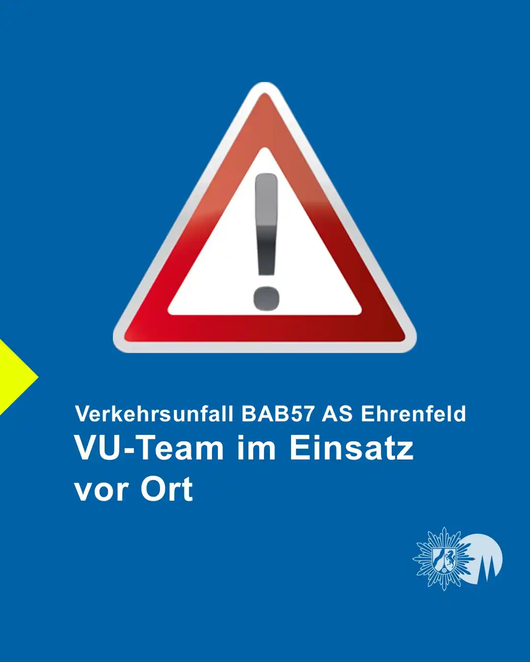 Image from Polizei NRW Köln: Aktueller Verkehrsunfall mit mehreren beteiligten Fahrzeugen im Bereic...