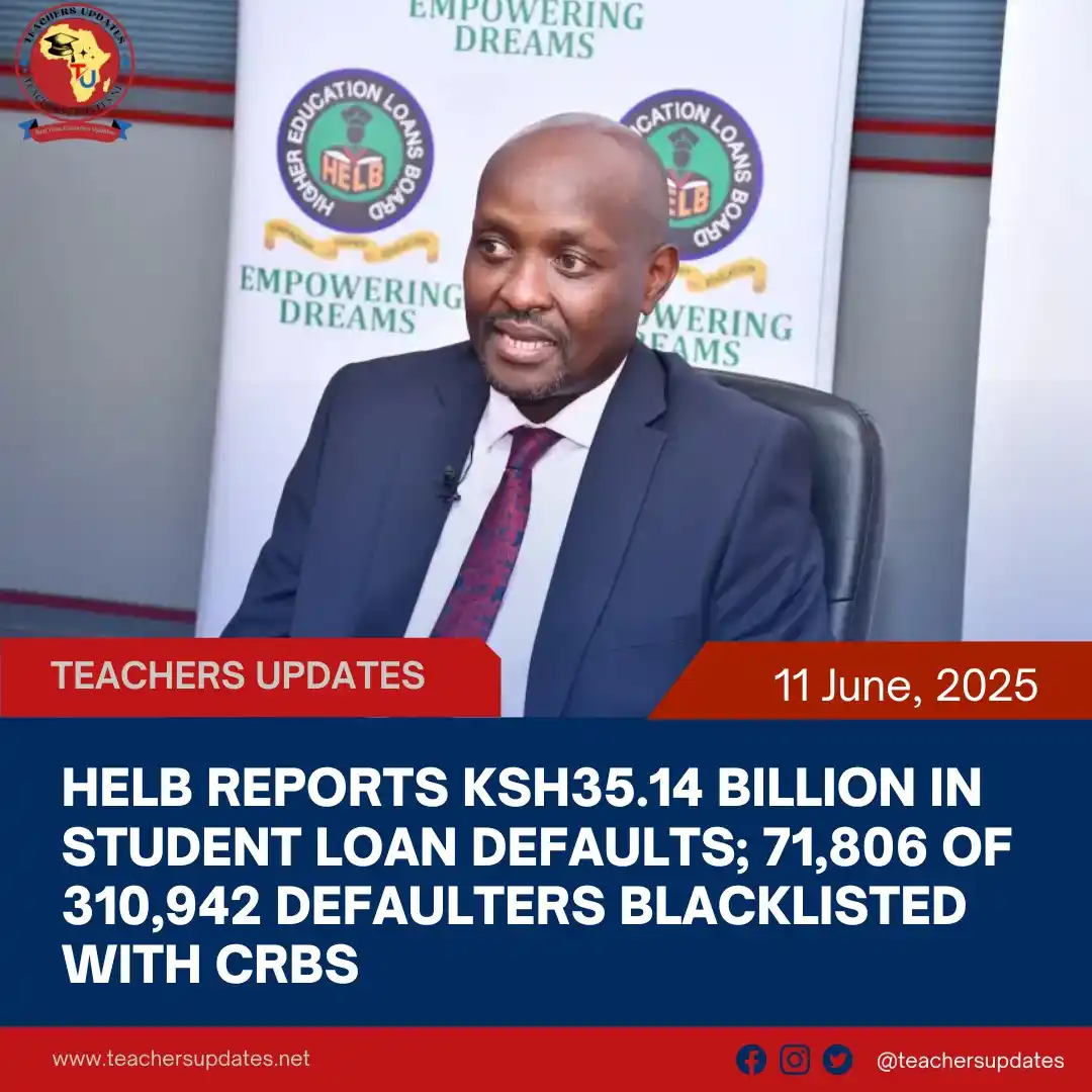 Image from Teachers Updates: *HELB Reports KSh35.14 Billion in Student Loan Defaults; 71,806 of 310...