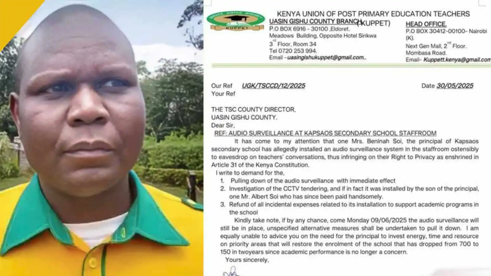 Image from Teachers Updates: *Kapsaos Principal Accused of Spying on Teachers Using Hidden Audio De...