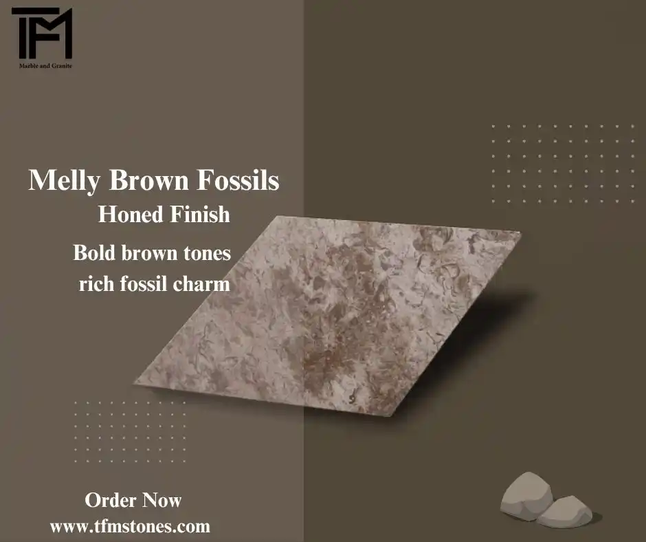 Image from TFM Stones Marble And Granite: Melly Brown Fossils Egyptian limestone Honed finish Soft tones, ancien...