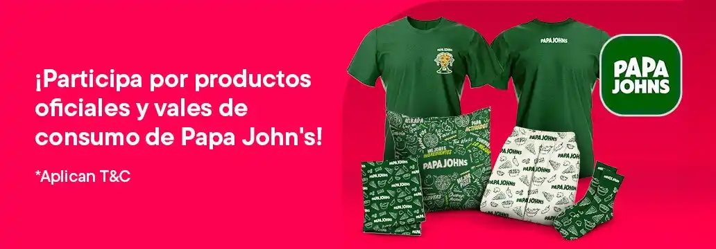 Image from PedidosYa Perú: 🌟🍕 *¡Sorteo estrella con Papa John's y PedidosYa!* Llévate productos...