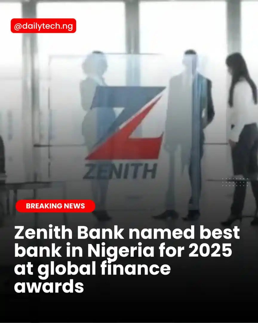 Image from Daily Tech Nigeria: Zenith Bank Plc has been honoured as the “Best Bank in Nigeria” for 20...