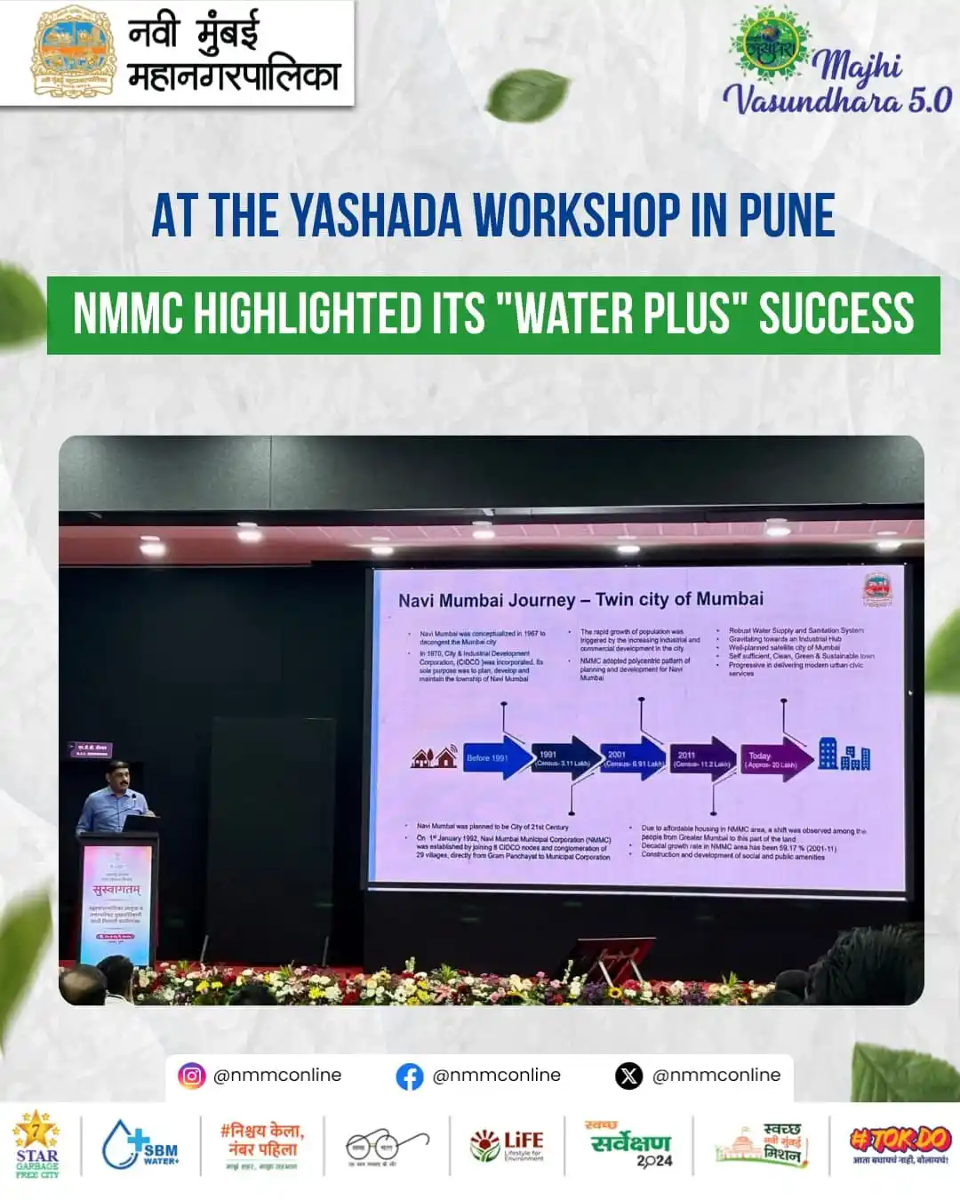 Image from NMMC OFFICIAL: At the residential workshop held at Yashada, Pune, under the chairmans...