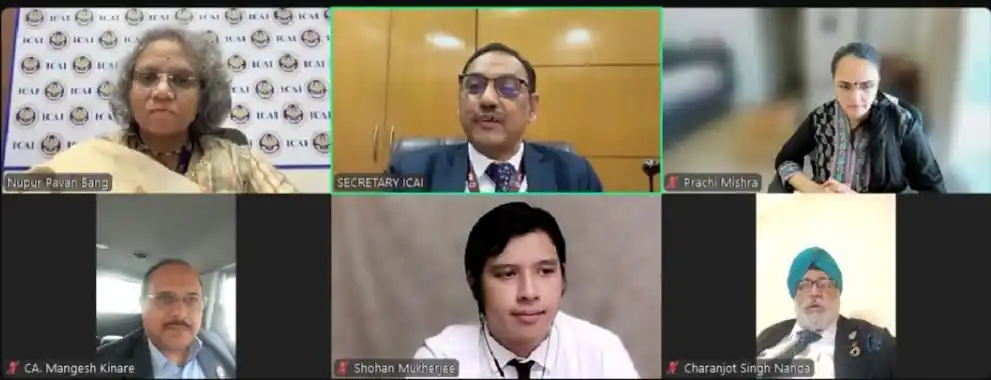 Image from Connect Easy - Community For Finance Professionals: CA. Charanjot Singh Nanda, President-ICAI with CCMs, Secy-ICAI & other...