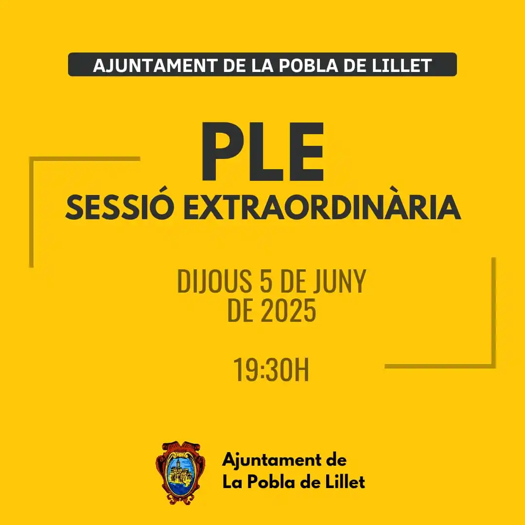 Image from Ajuntament de la Pobla de Lillet: 🏫 Dijous 5 de juny a les 19:30h. tenim Ple Extraordinari a l'Ajuntame...