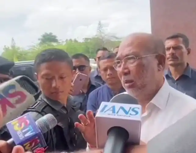 Image from Times of Senapati: *Former CM N. Biren Singh Heads to Delhi Amid Manipur Crisis, Appeals ...