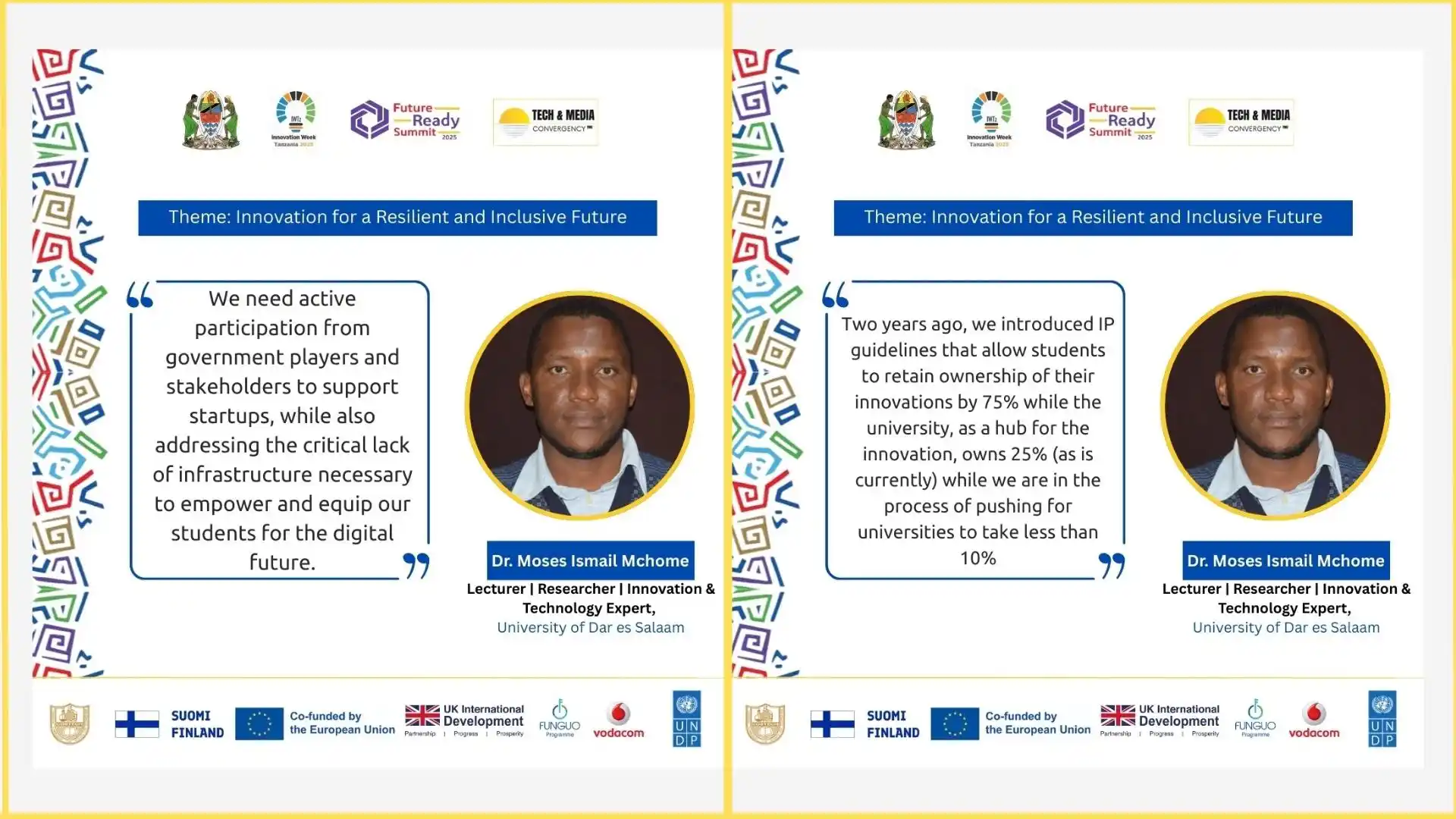 Image from Tech & Media Convergency (TMC): Innovation & Technology Expert Dr. Moses Ismail Mchome, speaking TMC’s...