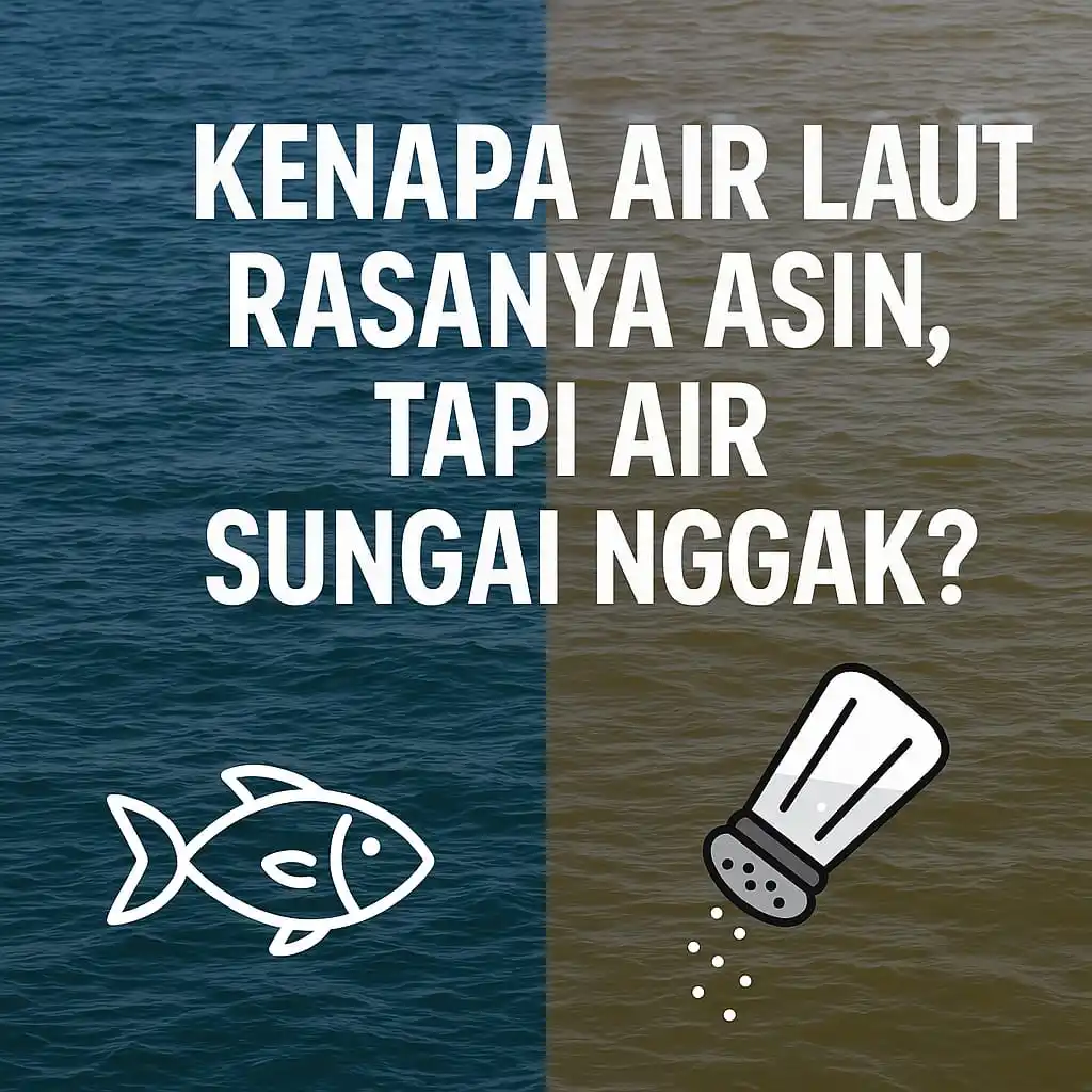 Image from Belajar | Pengetahuan Umum ๐ฌ๐: *KENAPA AIR LAUT RASANYA ASIN, TAPI AIR SUNGAI NGGAK? ๐* โโโโโโโโโโโโ...