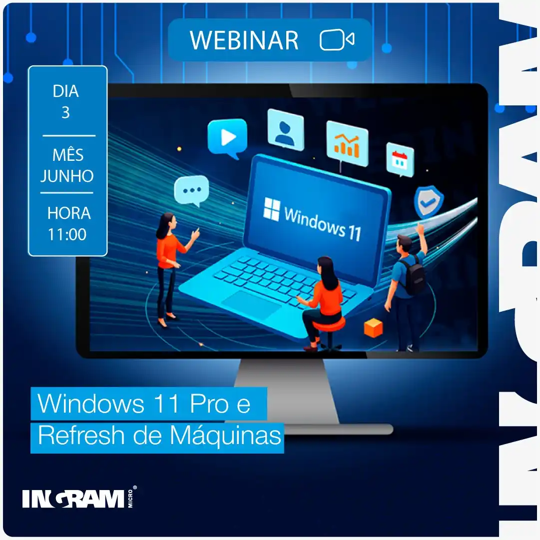 Image from Ingram Micro Brasil: *Mais de 7 milhões de PCs no Brasil ainda rodam Windows 10* 💻! O sup...