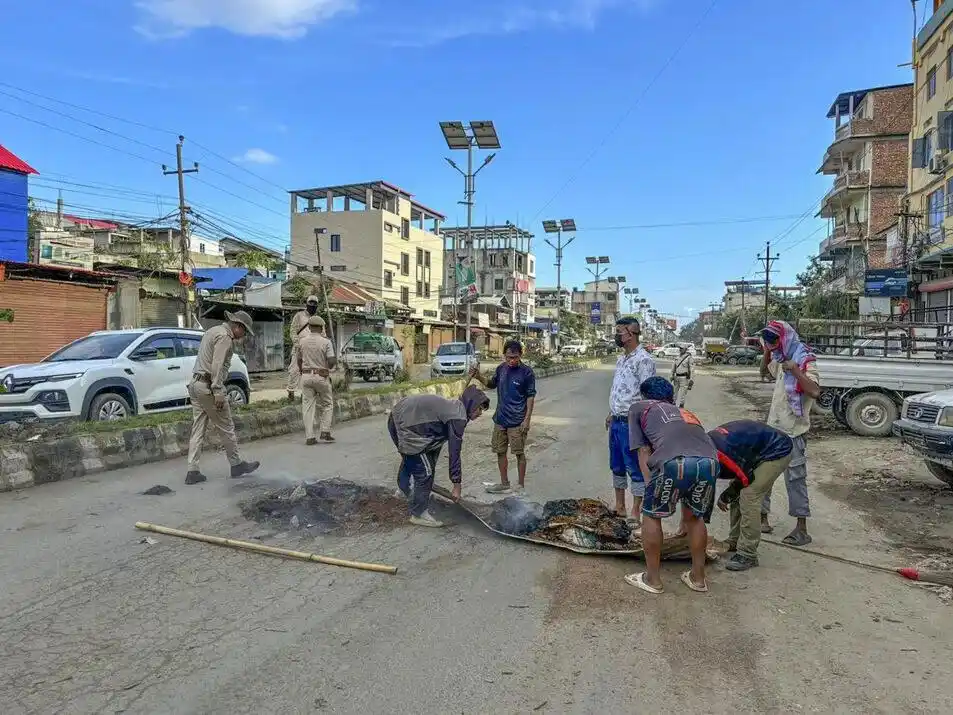 Image from Times of Senapati: *Manipur Police Swaps Punishment with Community Service for Detained P...