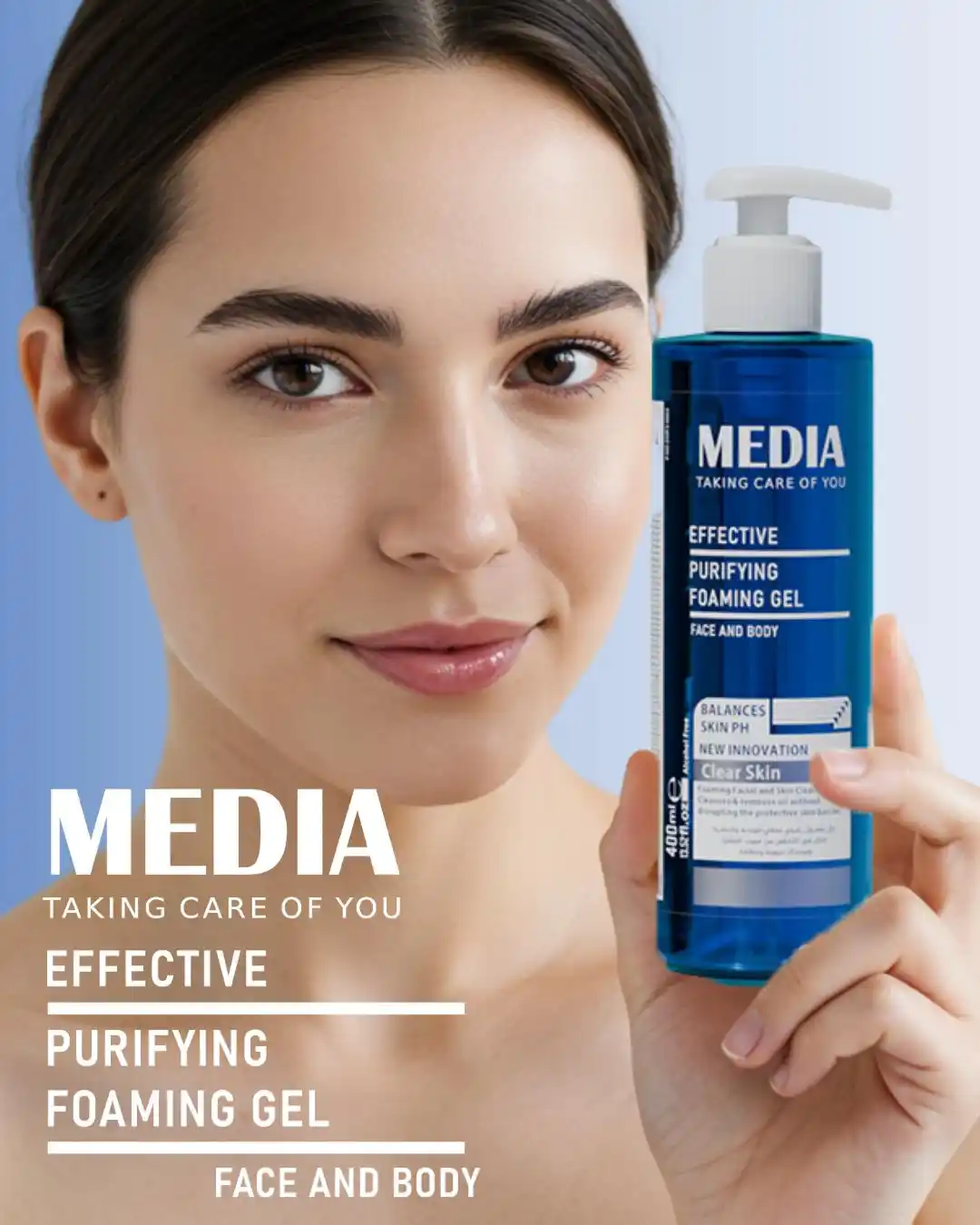 Image from MEDIA-ميديا: Media Gel Purifying foaming gel Face & Body wash غسول جل رغوي 🔹 من...