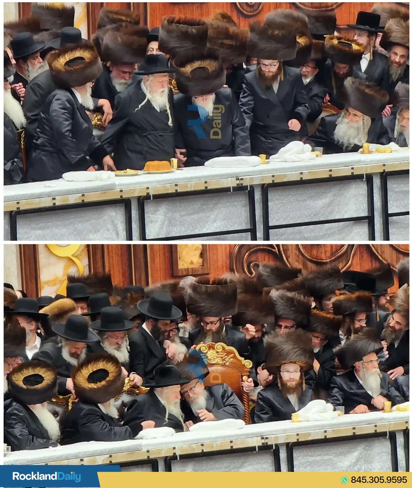 Image from Rockland Daily: *The Ger Rebbe at the wedding of a grandchild from the Skver Rebbe and...