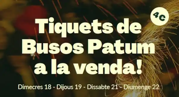Image from Ajuntament de la Pobla de Lillet: 🚎 Tiquets de Busos Patum a la venda! 🎟️ Venda de tiquets fins diume...