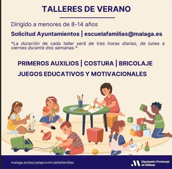 Image from Ayuntamiento de Yunquera | ACTUALIDAD: ¡Vuelven los Talleres gratuitos de Verano a Yunquera! La Diputación d...