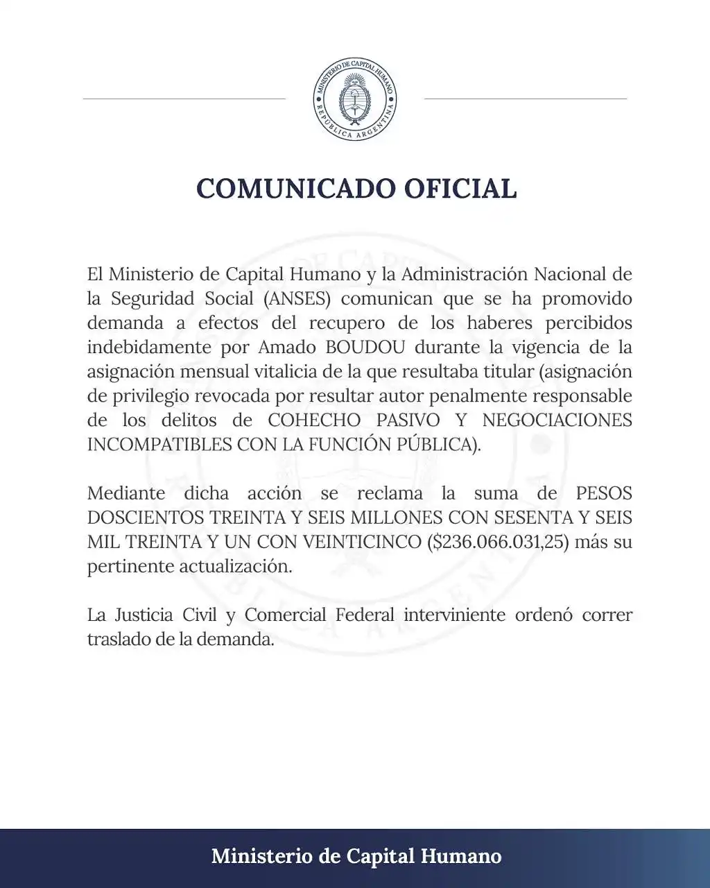 Image from El Misionerismo: 🚨🇦🇷 ANSES demandó a Amado Boudou para que devuelva $236 millones de...