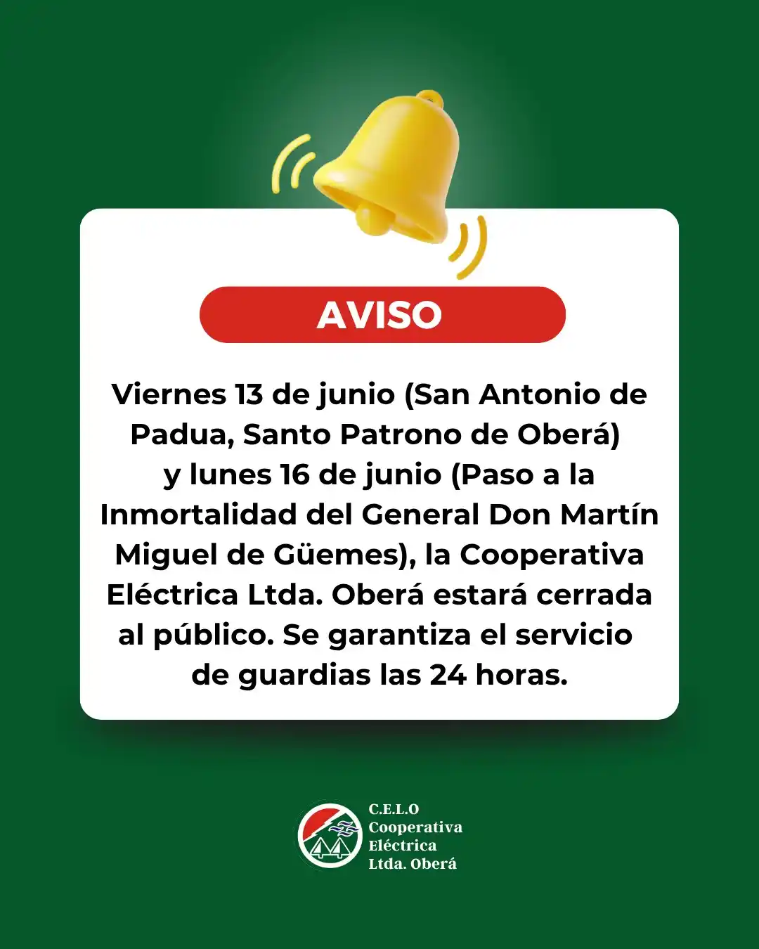 Image from El Misionerismo: .📢 ¡Atención, socios de la CELO! _Oberá._ 💻 Pagos y compra de Cash ...