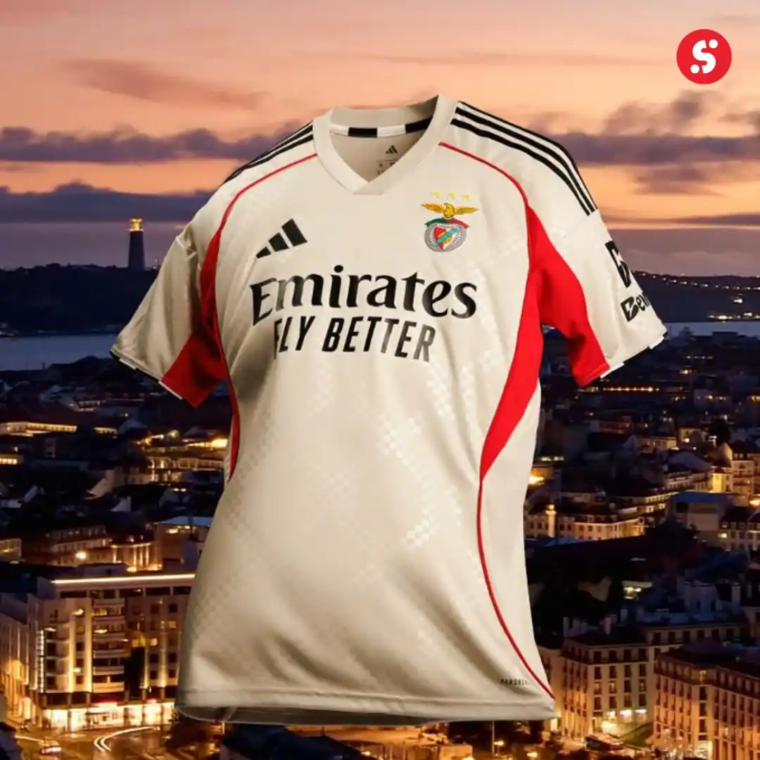 Image from SportyBet : 📸Benfica have unveiled their new home and away kits for the 2025/26 s...