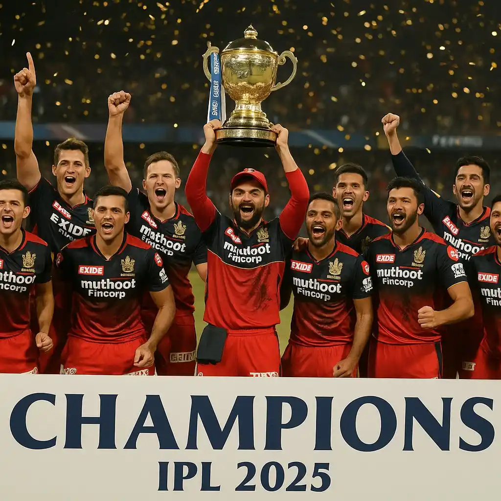 Image from Diary Times News Network: BREAKING | IPL 2025 Final LIVE: Royal Challengers Bengaluru lift maide...
