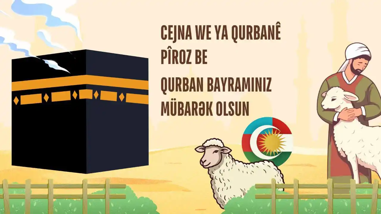 Image from Kürd Media Mərkəzi / Kurdish Media Center: Cejna we ya Qurbanê pîroz be! Qurban bayramınız mübarək olsun!...