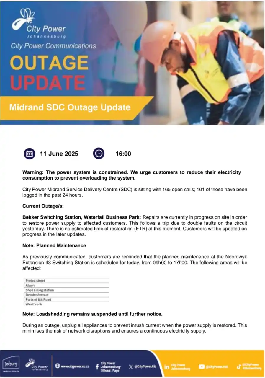 Image from Midrand SDC Outage Updates: <a class="text-blue-500 hover:underline cursor-pointer" href="/hashtag...