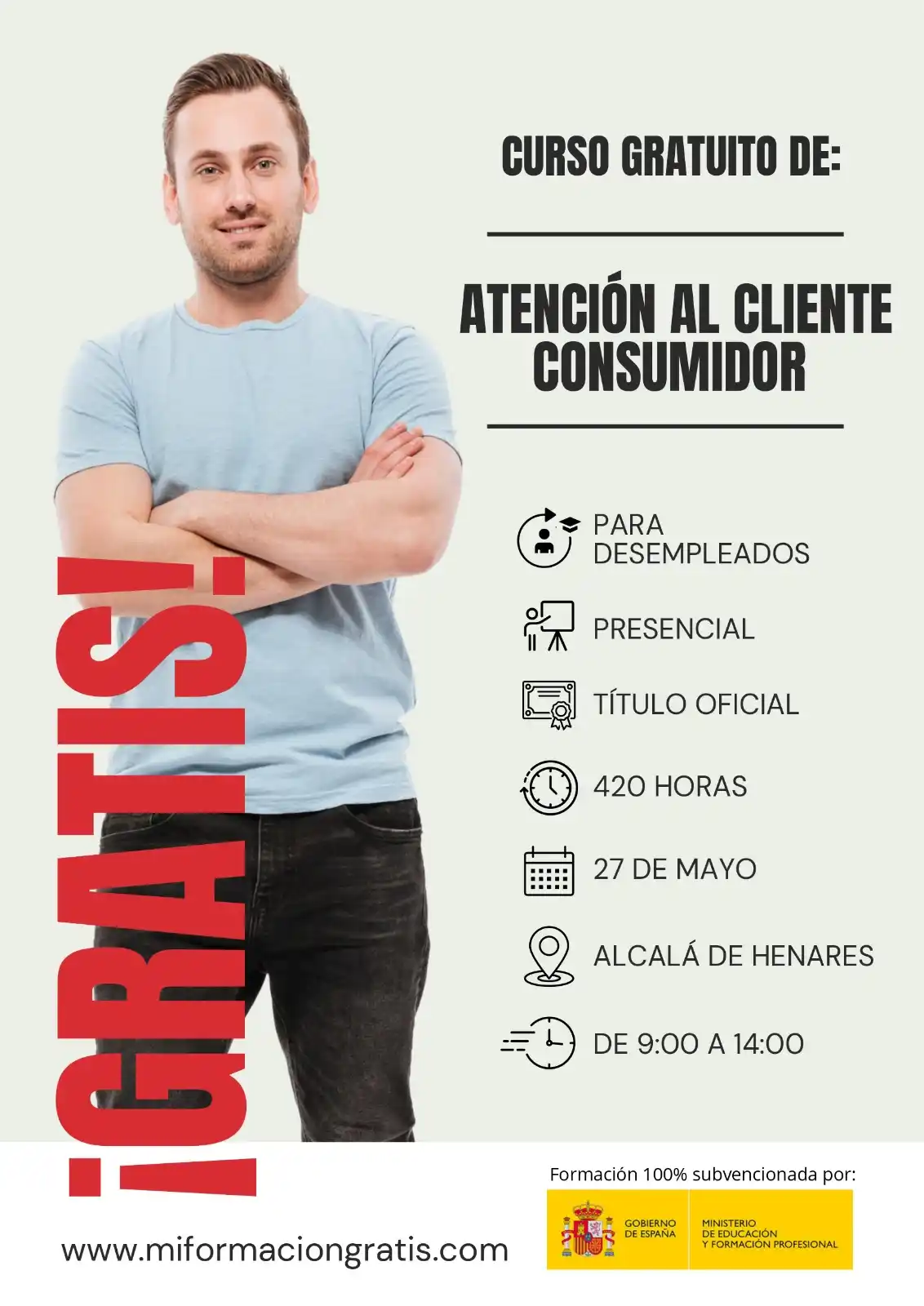 Image from Ayuntamiento de Daganzo de Arriba: 💼 Curso gratuito de “Atención al cliente, consumidor o usuario (COMT0...