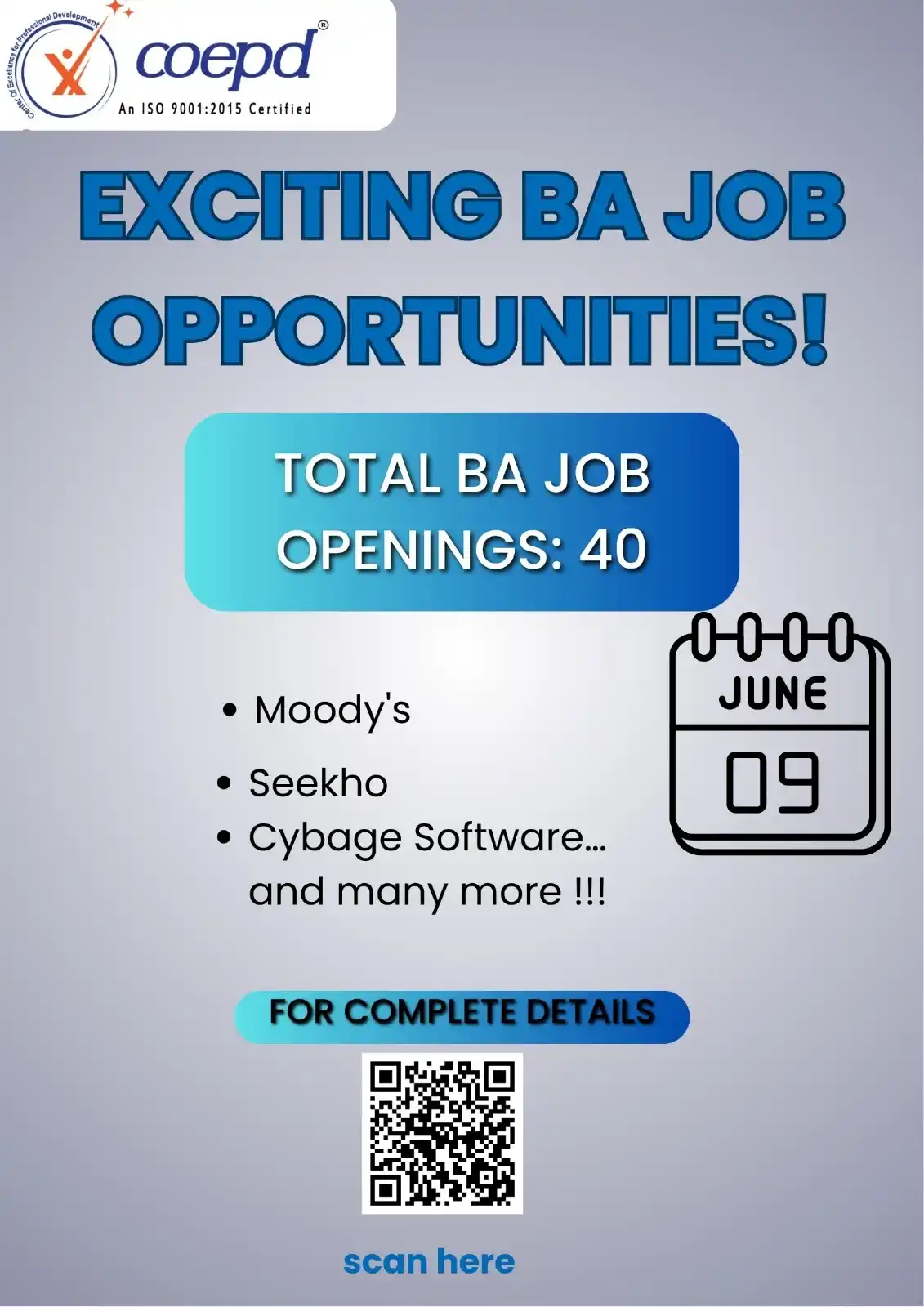 Image from IT BA Careers: Dear Aspirant, Greetings from Center of Excellenc...