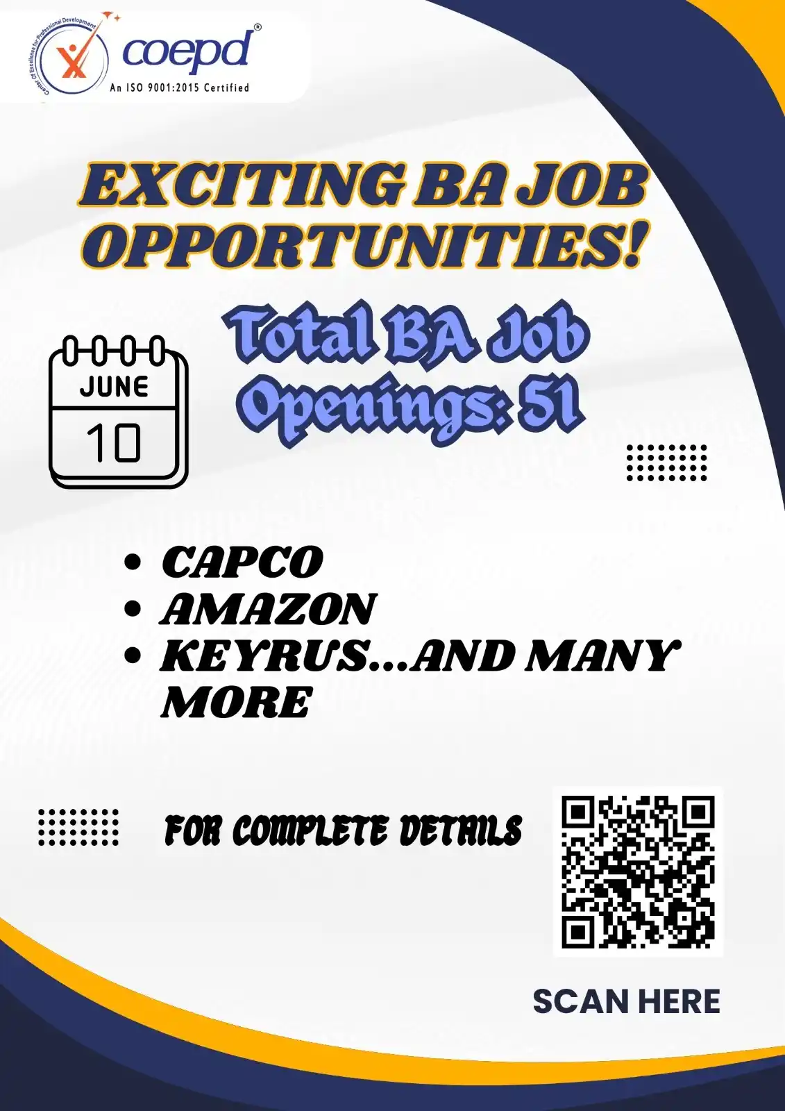 Image from IT BA Careers: Dear Aspirant, Greetings from Center of Excellenc...