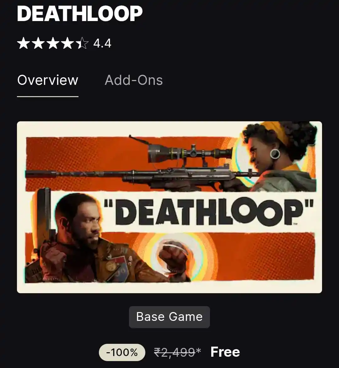 Image from ANDROOSGAMEPLAY: DEATHLOOP is free (Base Game) now on <a class="text-blue-500 hover:und...