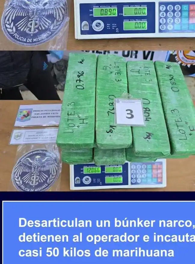 Image from El Misionerismo: *Desarticulan un búnker narco en San Javier: detienen al operador e in...