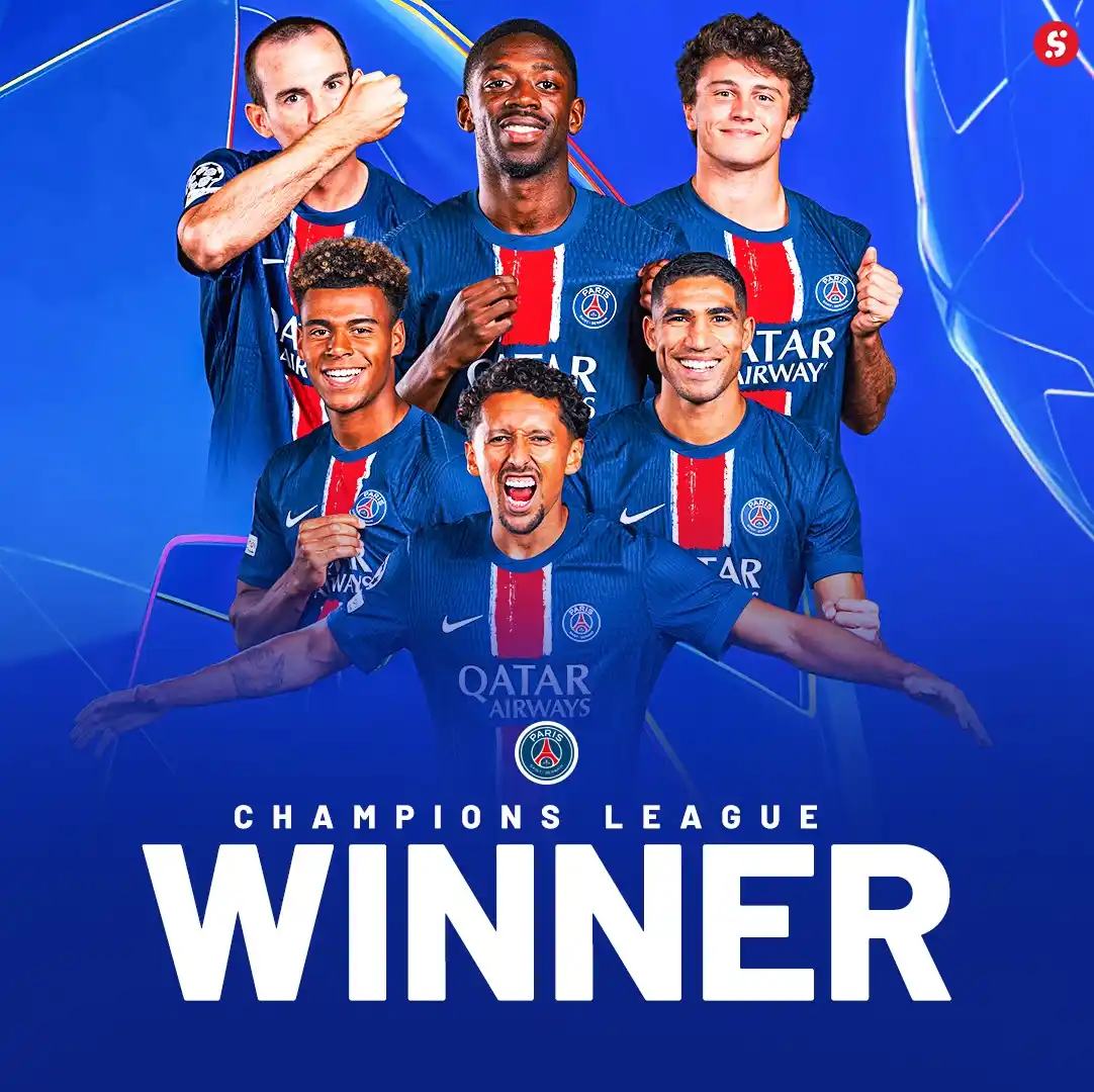 Image from SportyBet : Désiré Doué put in a legendary shift, guiding PSG to a historic 5-0 wi...